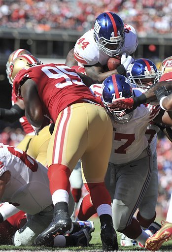 Ahmad Bradshaw for a 1 yard touchdown